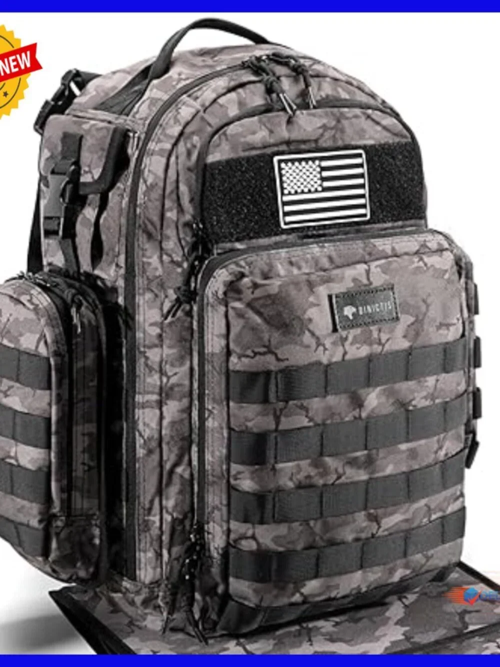 Large Capacity Tactical Diaper Backpack with Insulated Pockets and Changing Mat